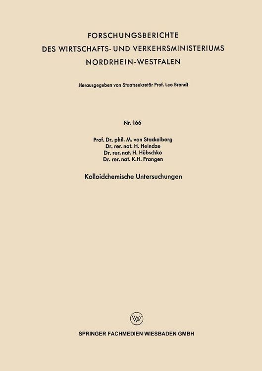 Produktbild: Kolloidchemische Untersuchungen