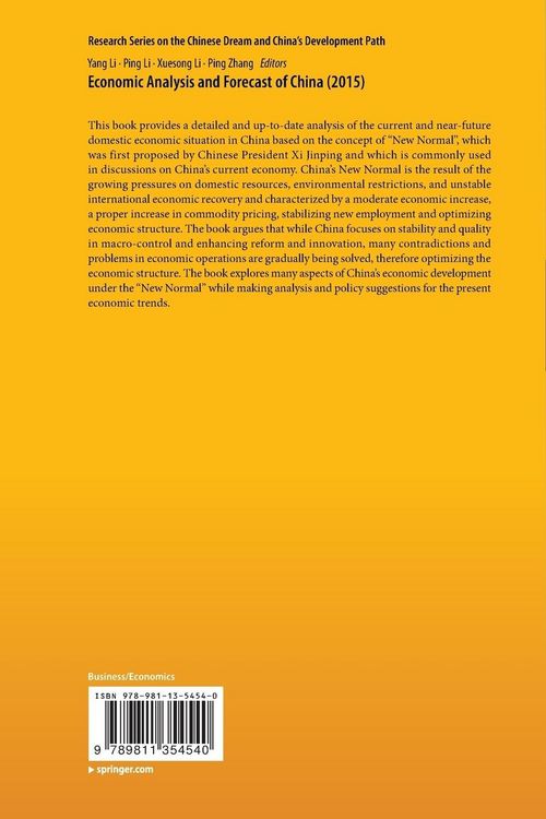 Produktbild: Economic Analysis and Forecast of China (2015)