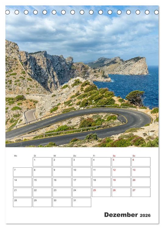 Produktbild: Mallorca - Traumhafte Insel auf der Sonnenseite (Tischkalender 2026 DIN A5 hoch), CALVENDO Monatskalender