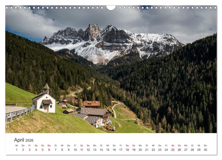 Produktbild: Ein Spaziergang in den Dolomiten (Wandkalender 2026 DIN A3 quer), CALVENDO Monatskalender