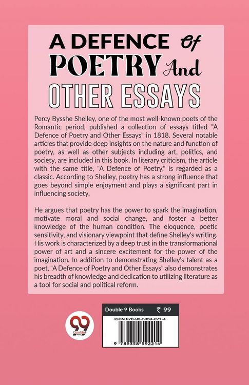 Produktbild: A Defence Of Poetry And Other Essays