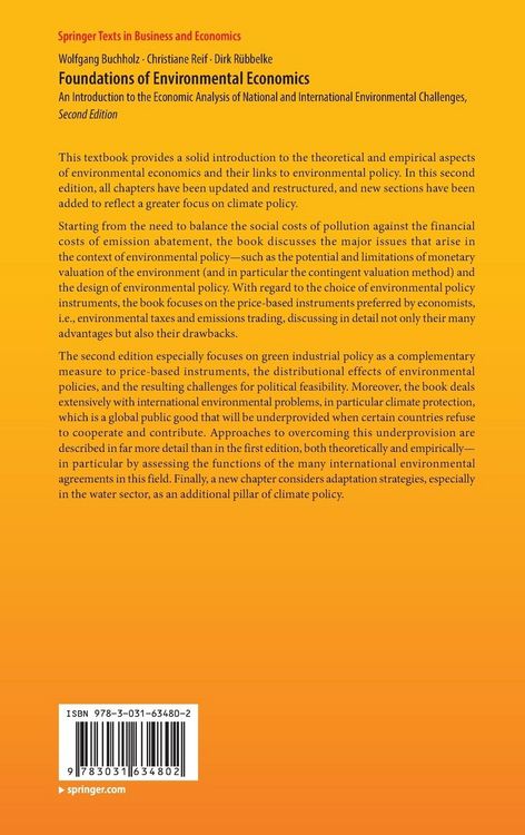 Produktbild: Foundations of Environmental Economics