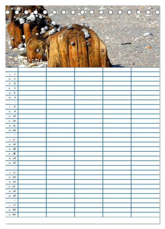 Produktbild: Meer Zeit f&uuml;r uns! (Tischkalender 2026 DIN A5 hoch), CALVENDO Monatskalender