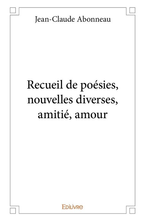 Produktbild: Recueil de poesies, nouvelles