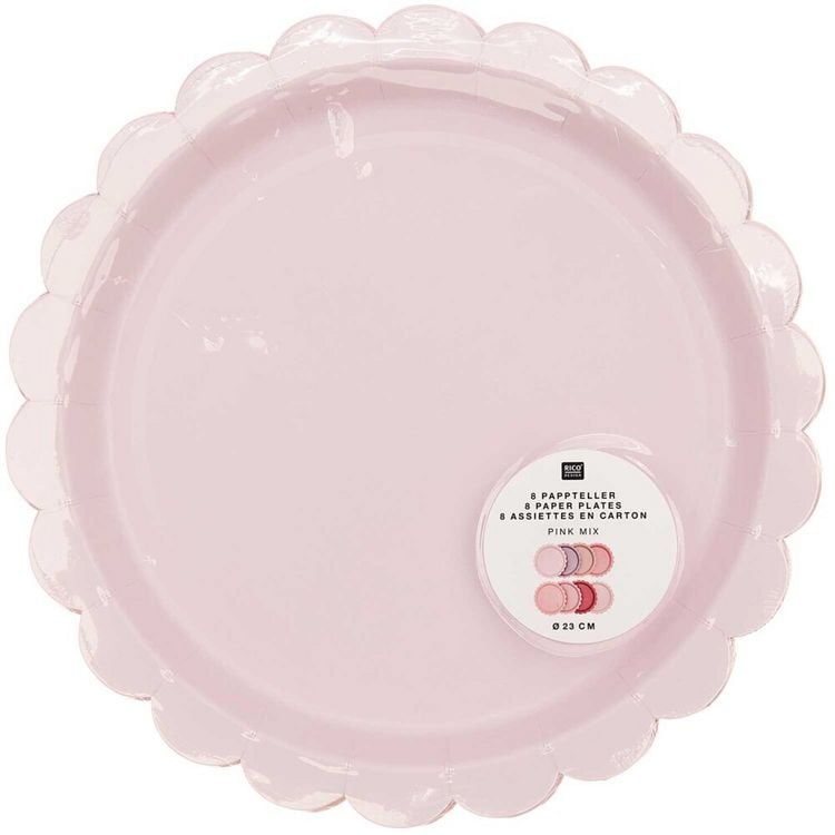 Produktbild: Pappteller Mix, Rosa, MIX