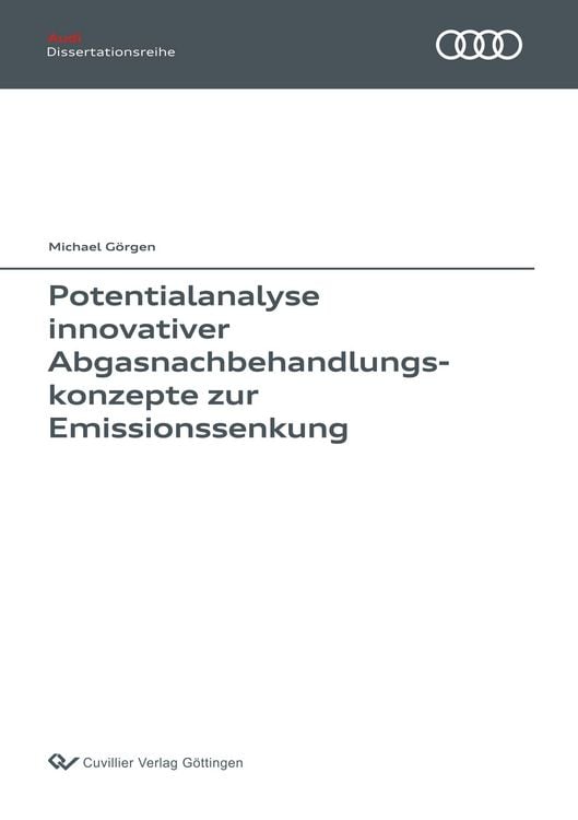 Produktbild: Potentialanalyse innovativer Abgasnachbehandlungskonzepte zur Emissionssenkung