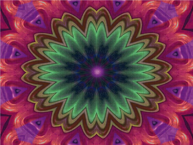 Produktbild: CALVENDO Puzzle Mandala 10 CB 1000 Teile Lege-Gr&ouml;&szlig;e 64 x 48 cm Foto-Puzzle Bild von Claudia Burlager