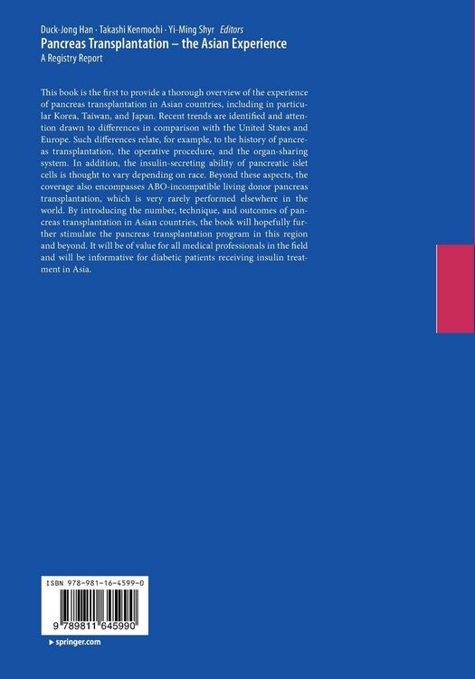 Produktbild: Pancreas Transplantation &ndash; the Asian Experience