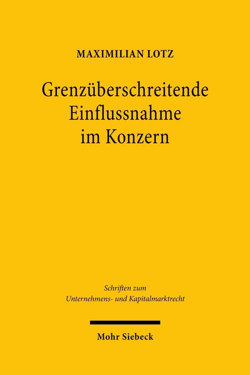 Produktbild: Grenz&uuml;berschreitende Einflussnahme im Konzern