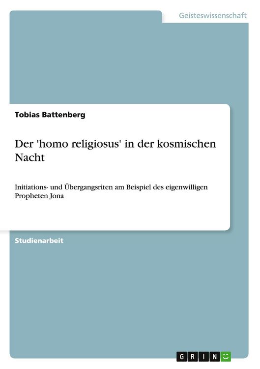 Produktbild: Der 'homo religiosus' in der kosmischen Nacht