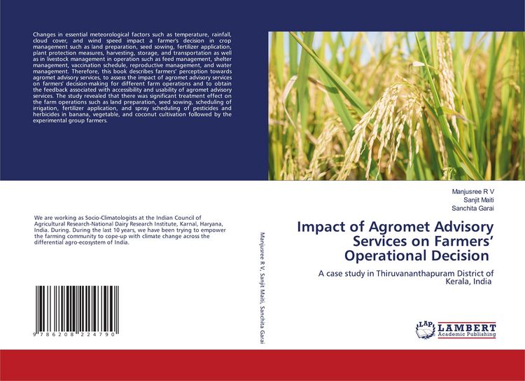 Produktbild: Impact of Agromet Advisory Services on Farmers' Operational Decision