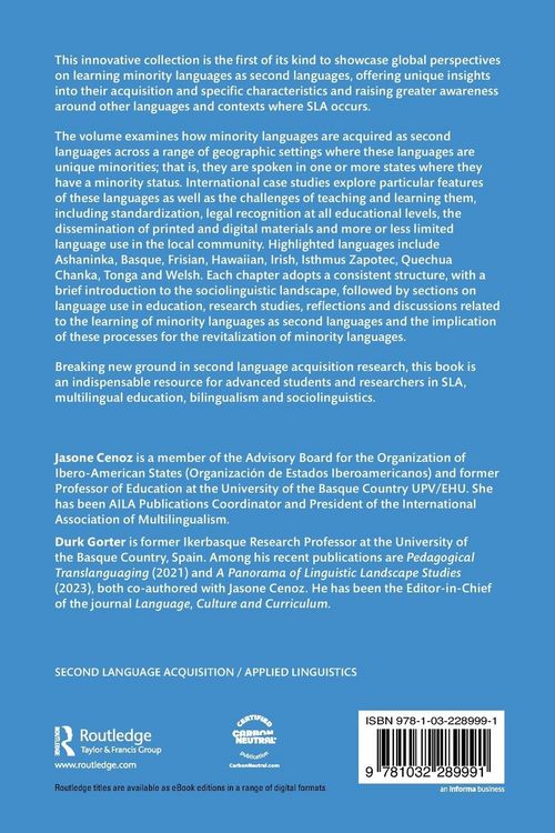 Produktbild: The Minority Language as a Second Language
