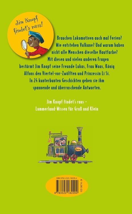 Produktbild: Jim Knopf: Jim Knopf findet's raus - Geschichten über Lokomotiven, Vulkane und Scheinriesen