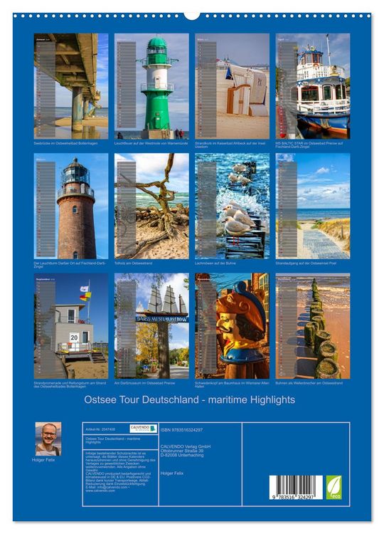 Produktbild: Ostsee Tour Deutschland - maritime Highlights (hochwertiger Premium Wandkalender 2026 DIN A2 hoch), Kunstdruck in Hochglanz