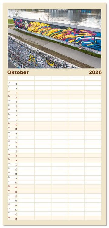 Produktbild: Familienplaner 2026 - Berlin - Reise durch die deutsche Geschichte mit 5 Spalten (Wandkalender, 21 x 45 cm) CALVENDO