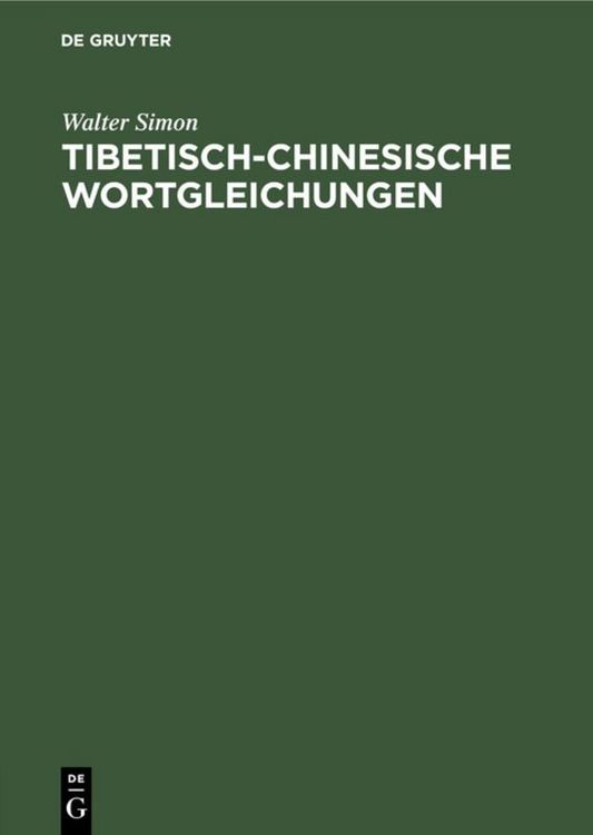 Produktbild: Tibetisch-chinesische Wortgleichungen