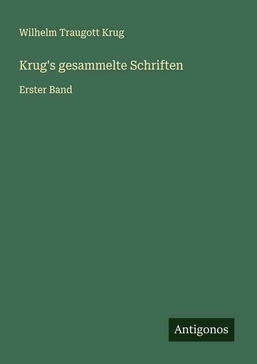 Produktbild: Krug's gesammelte Schriften