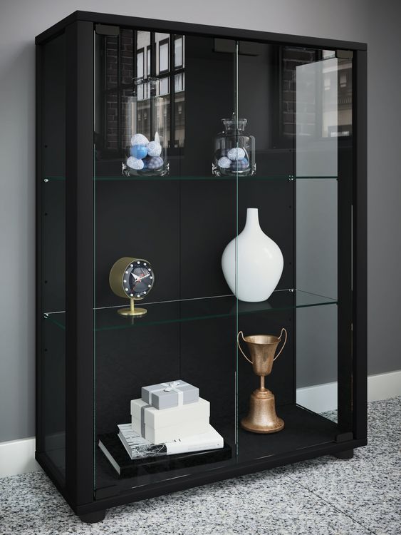 Produktbild: Holz Glas Stand Vitrine Sammelvitrine Sintalo