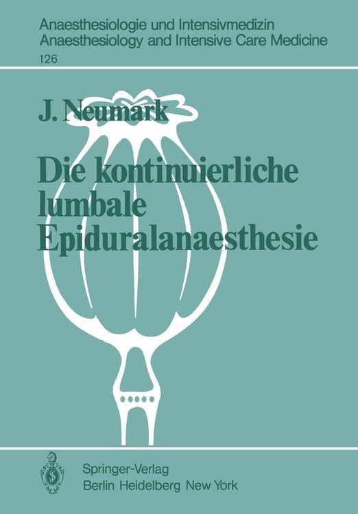 Produktbild: Die kontinuierliche lumbale Epiduralanaesthesie