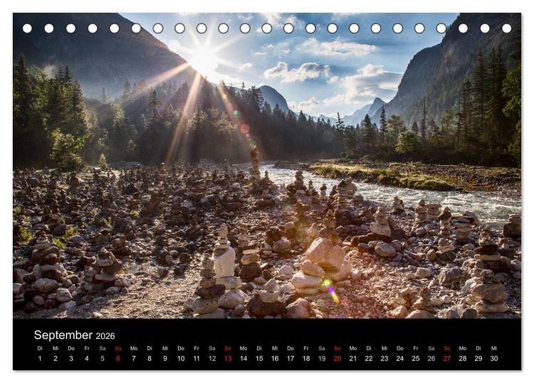 Produktbild: Bergblicke - Karwendel (Tischkalender 2026 DIN A5 quer), CALVENDO Monatskalender