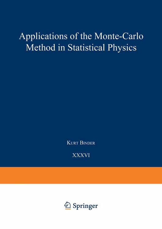 Produktbild: Applications of the Monte Carlo Method in Statistical Physics