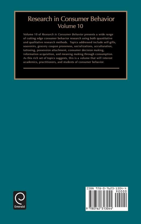 Produktbild: Research in Consumer Behavior