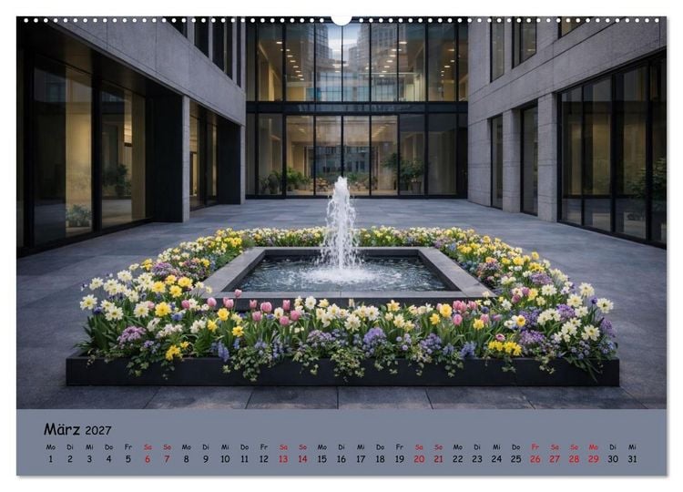 Produktbild: Urbane Oasen - Wo die Stadt aufblüht (hochwertiger Premium Wandkalender 2027 DIN A2 quer), Kunstdruck in Hochglanz