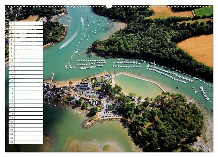 Produktbild: Le Golfe du Morbihan vu du ciel (Calendrier mural 2026 DIN A2 vertical) calendrier de bureau