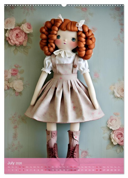 Produktbild: Romantic Dolls (Wall Calendar 2026 DIN A2 portrait), CALVENDO 12 Month Wall Calendar