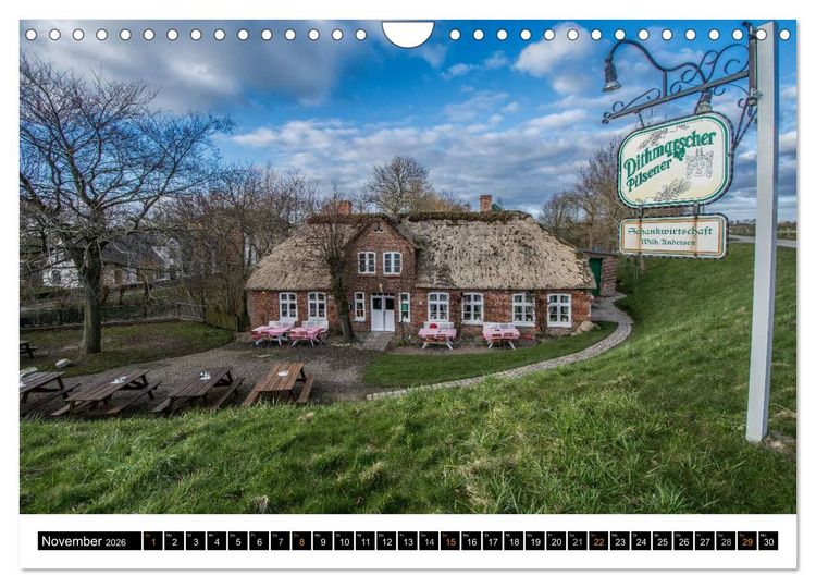 Produktbild: Tr&auml;umende Bilder - Die Nordseehalbinsel Eiderstedt (Wandkalender 2026 DIN A4 quer), CALVENDO Monatskalender