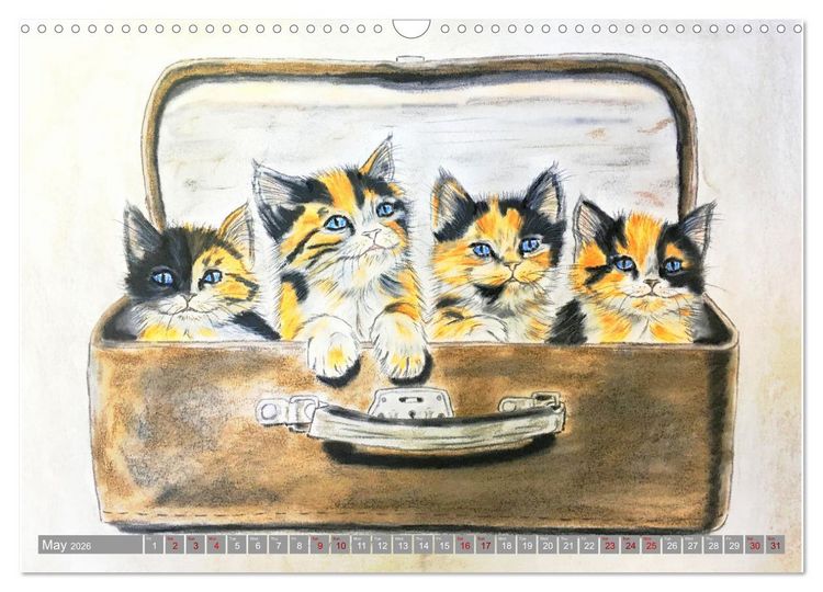 Produktbild: Beautiful cat portraits (Wall Calendar 2026 DIN A3 landscape), CALVENDO 12 Month Wall Calendar