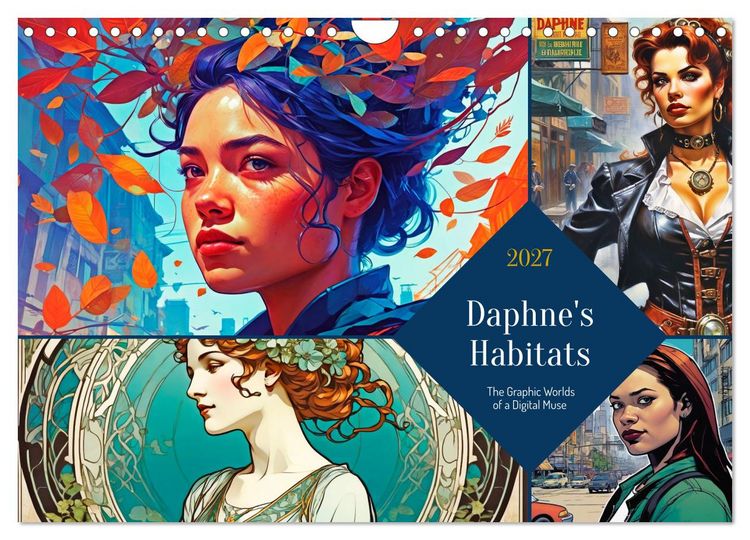 Produktbild: Daphne&rsquo;s Habitats, the Graphic Worlds of a Digital Muse (Wall Calendar 2027 DIN A4 landscape), CALVENDO 12 Month Wall Calendar