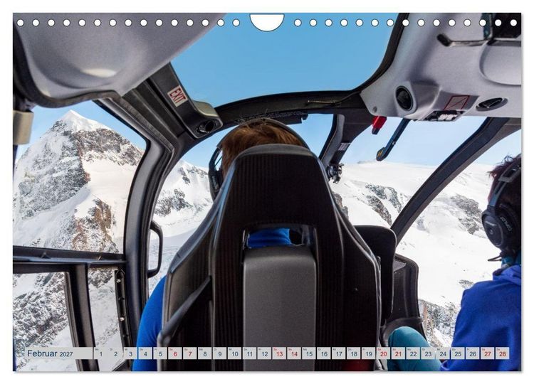 Produktbild: Eine Helireise ums Matterhorn (Wandkalender 2027 DIN A4 quer), CALVENDO Monatskalender