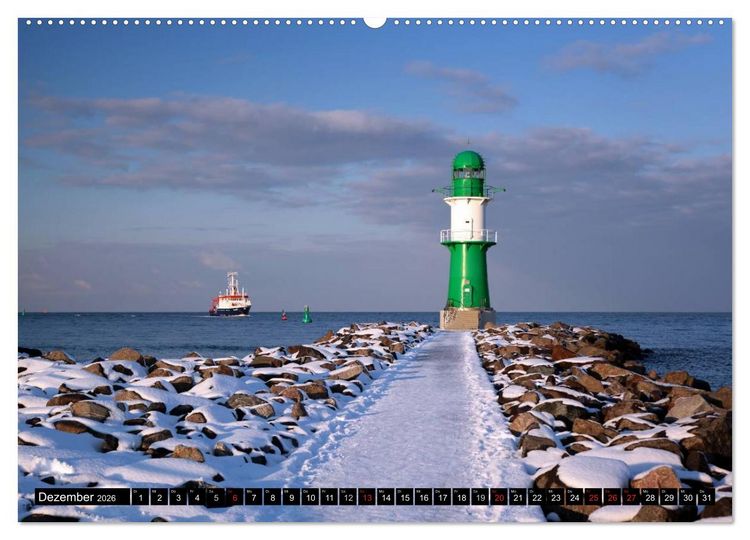 Produktbild: Urlaub in Warnem&uuml;nde (hochwertiger Premium Wandkalender 2026 DIN A2 quer), Kunstdruck in Hochglanz