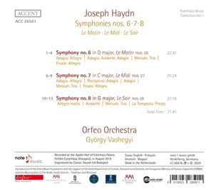 Produktbild: Joseph Haydn: Symphonies Nos. 6-8 (Esterhazy Music