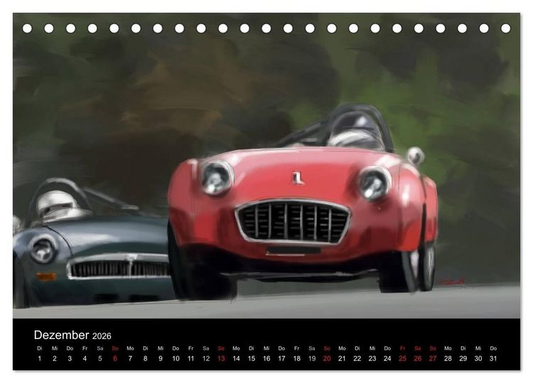 Produktbild: Classic Car Art by Reinhold Art&acute;s (Tischkalender 2026 DIN A5 quer), CALVENDO Monatskalender