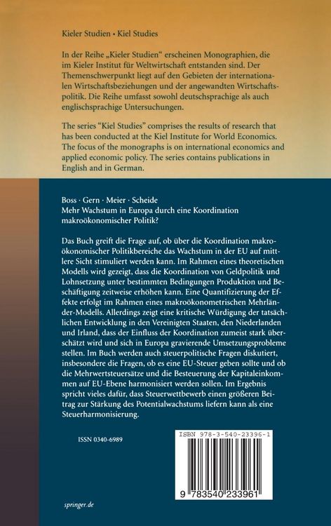 Produktbild: Mehr Wachstum in Europa durch eine Koordination Wirtschaftspolitik ?