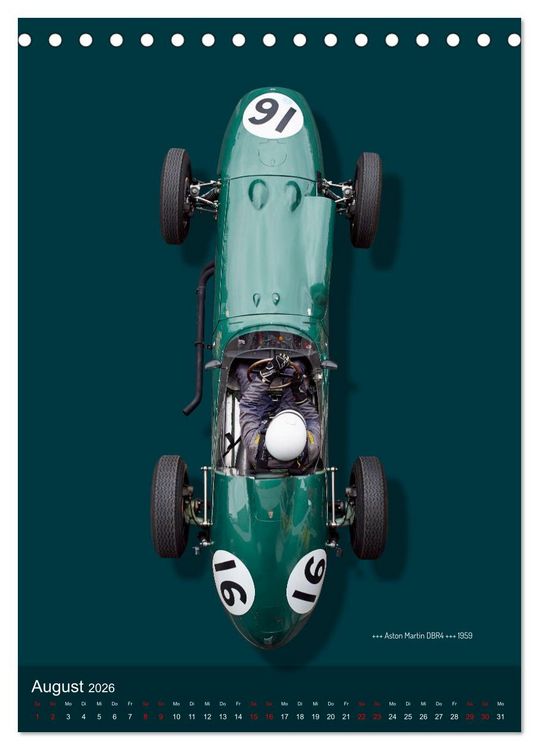 Produktbild: Legenden des Rennsports, Historic Grand Prix Cars 1925-1960 (Tischkalender 2026 DIN A5 hoch), CALVENDO Monatskalender
