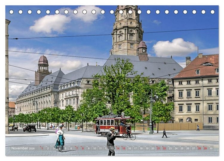 Produktbild: Historisches Dresden um 1900 - Fotos restauriert und koloriert (Tischkalender 2026 DIN A5 quer), CALVENDO Monatskalender