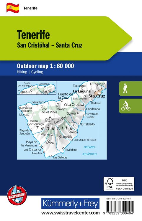 Produktbild: K&uuml;mmerly+Frey Outdoorkarte Teneriffa 1:60.000