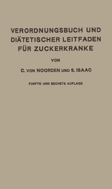 Produktbild: Verordnungsbuch und Di&auml;tetischer Leitfaden f&uuml;r Zuckerkranke