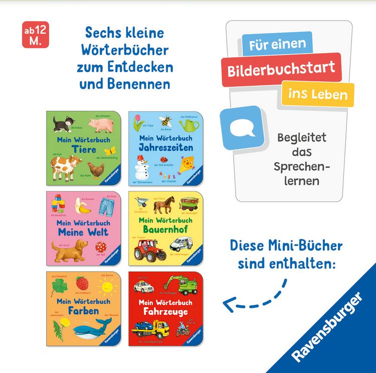 Produktbild: Meine ersten W&ouml;rter: 6 Mini-B&uuml;cher im Set
