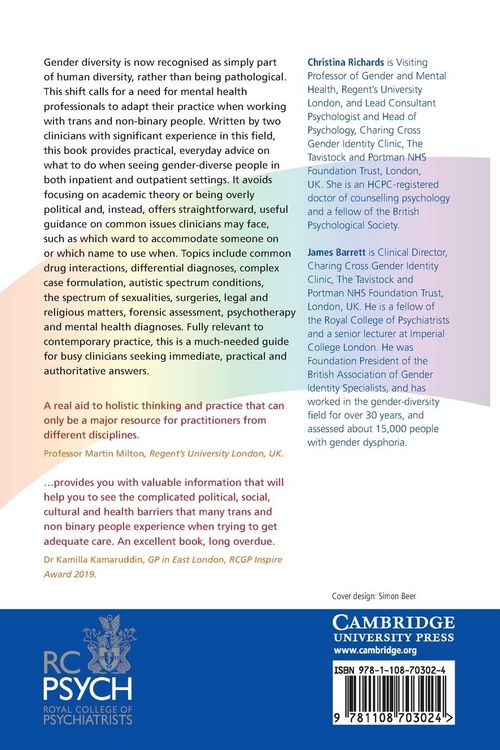 Produktbild: Trans and Non-binary Gender Healthcare for Psychiatrists, Psychologists, and Other Health Professionals