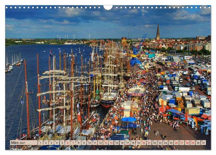 Produktbild: Hanse Sail - Rostock. Du bist so sch&ouml;n (Wandkalender 2027 DIN A3 quer), CALVENDO Monatskalender