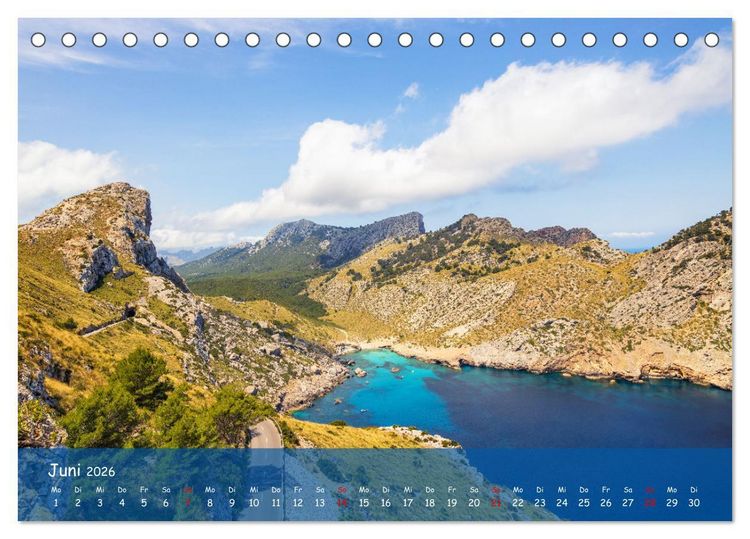 Produktbild: Bergparadies Mallorca (Tischkalender 2026 DIN A5 quer), CALVENDO Monatskalender