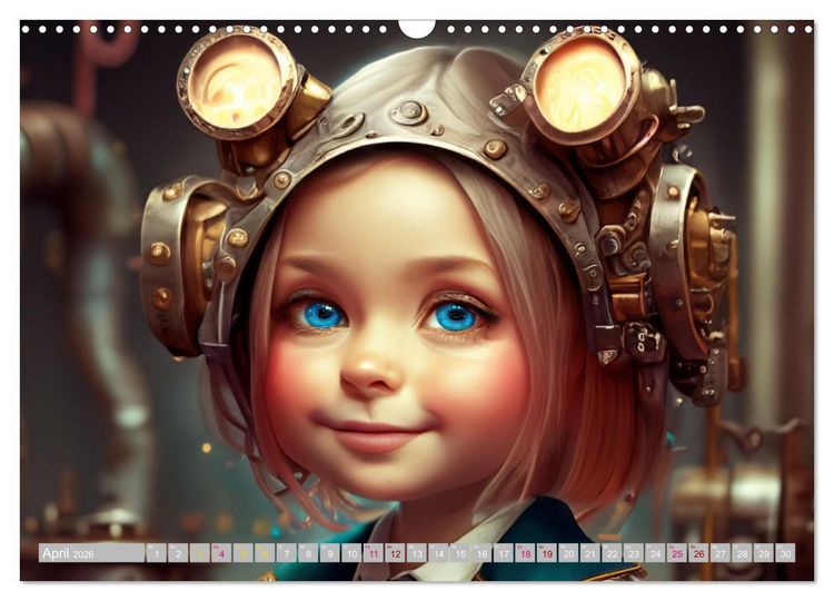 Produktbild: Starke M&auml;dchen - Steampunk Welten (Wandkalender 2026 DIN A3 quer), CALVENDO Monatskalender