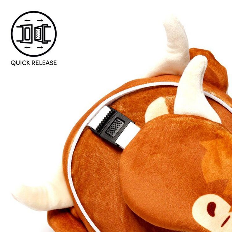 Produktbild: Relaxeazzz Pl&uuml;sch Highland Coo Kuh Reisekissen & Schlafmaske