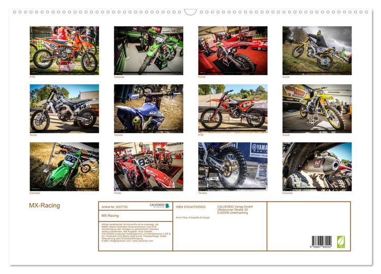 Produktbild: MX-Racing (Wandkalender 2026 DIN A2 quer), CALVENDO Monatskalender