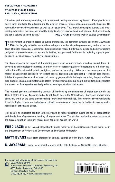 Produktbild: Higher Education and Equality of Opportunity
