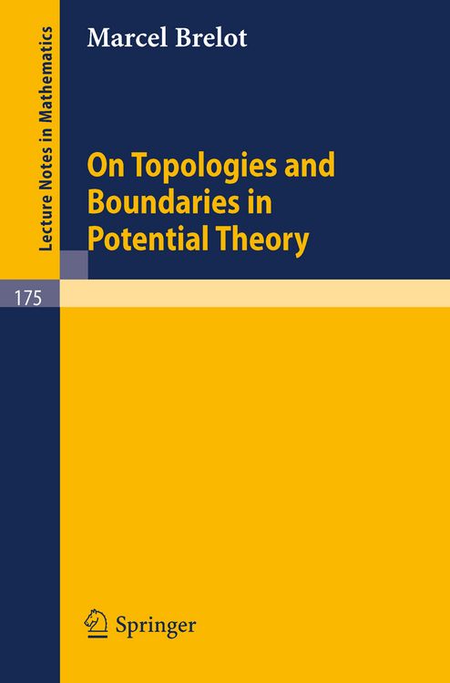 Produktbild: On Topologies and Boundaries in Potential Theory